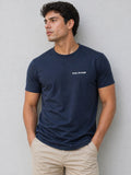 Camiseta Hombre Azul Navy Algodón Jersey