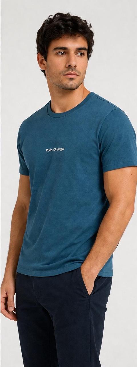 CAMISETA  HOMBRE - COLOR AZUL ACERO