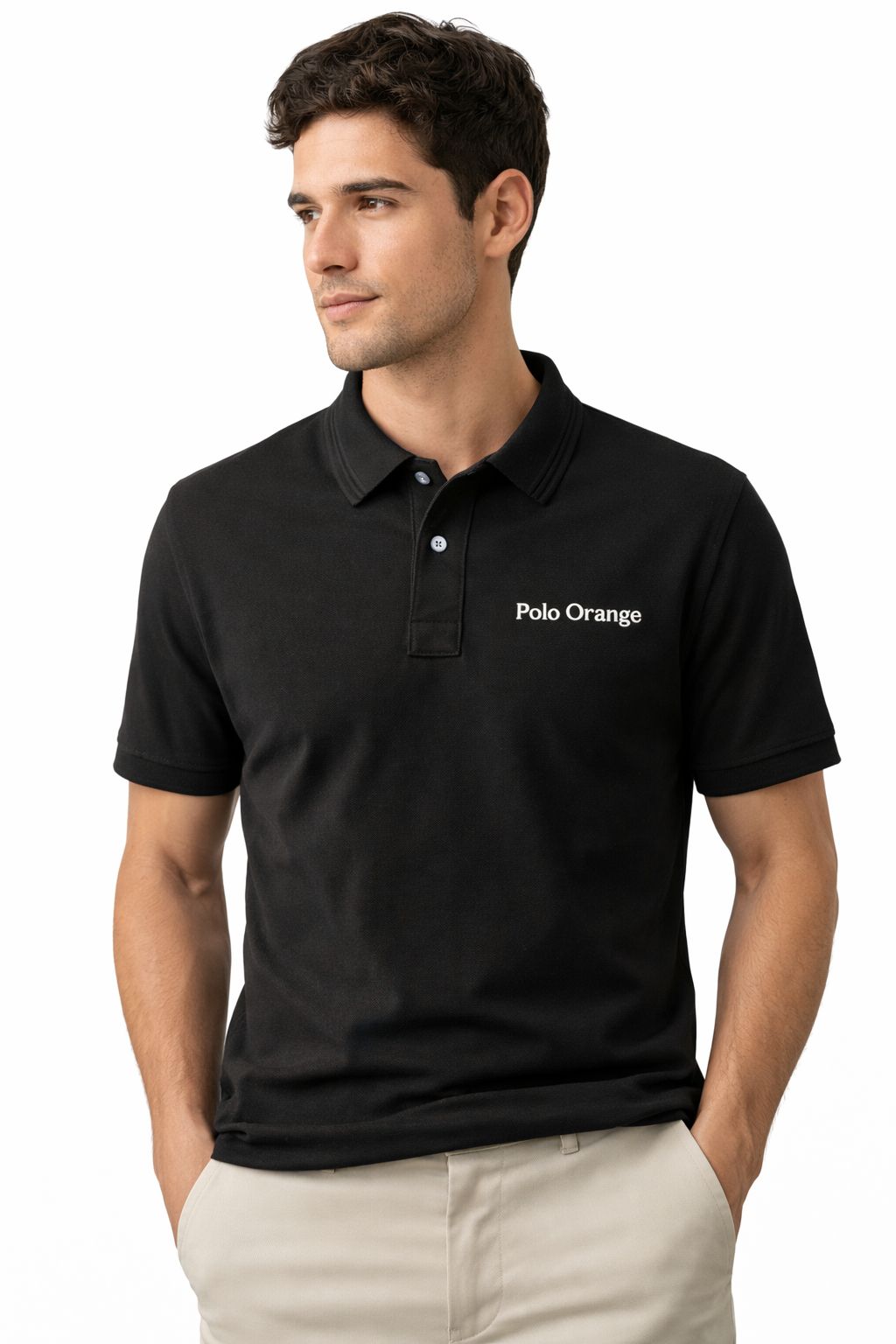 Polo Hombre Negro Unicolor | Algodón Pima Peruano
