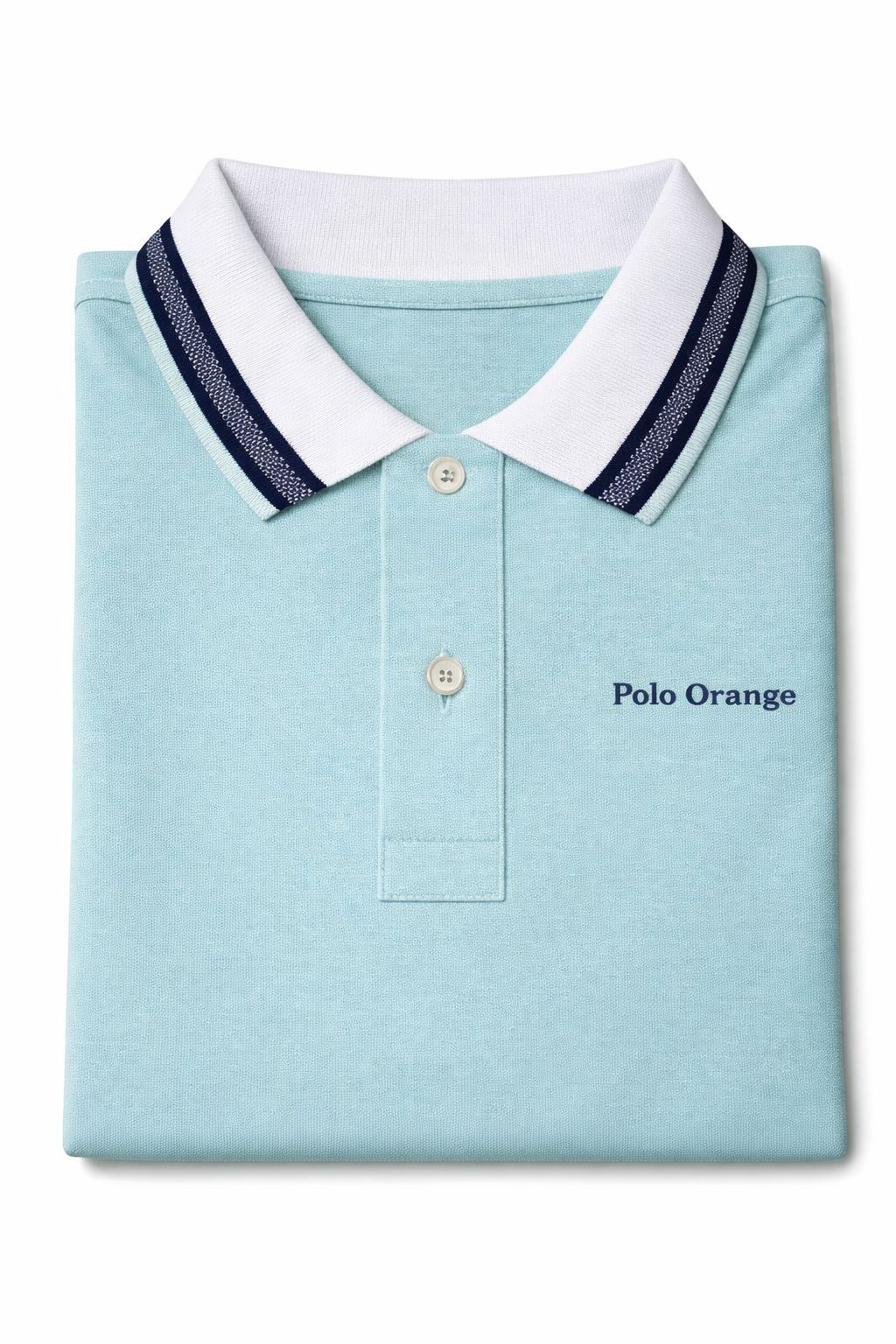 Polo Hombre Verde Menta Diseño en Cuello y Mangas Algodón Premium