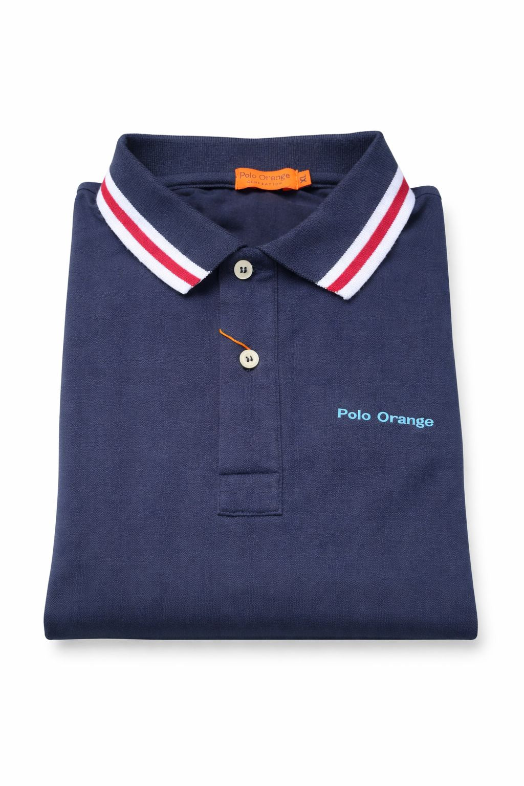 Polo Hombre Azul Oscuro Diseño en el Cuello Algodón Pima Peruano