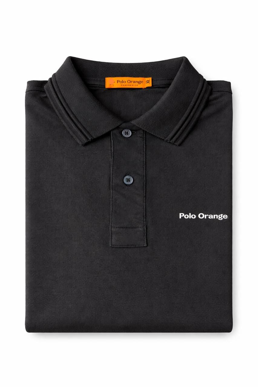 Polo Hombre Negro Unicolor | Algodón Pima Peruano