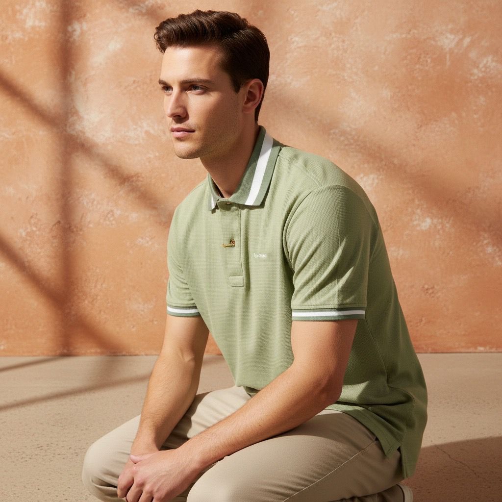 POLO COLOR VERDE OLIVA C7 