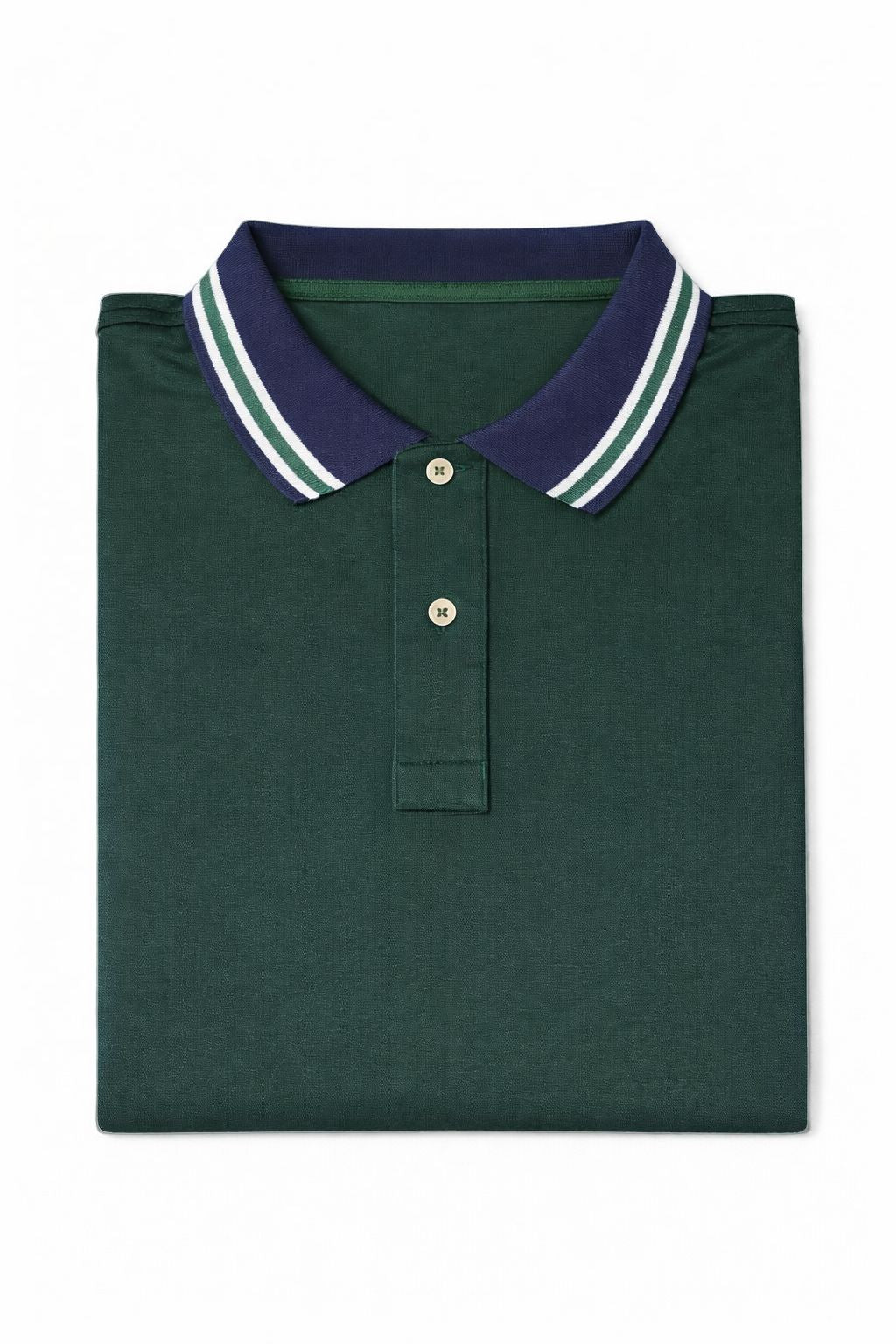 Polo Hombre Verde Pino Algodón Premium