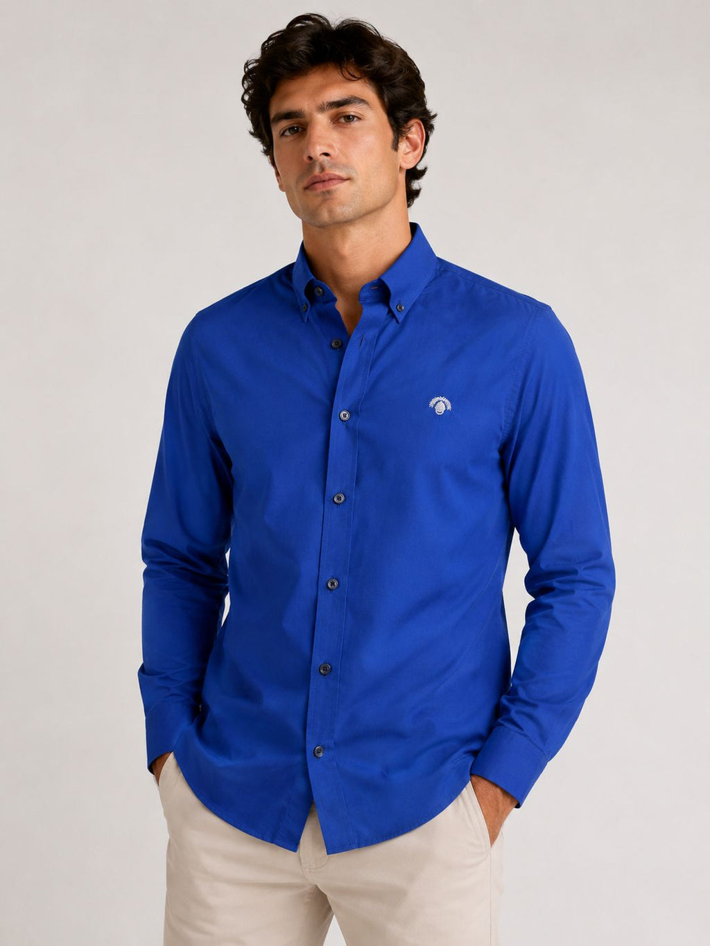 Camisa Hombre Azul Rey | Algodón