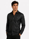 Camisa Hombre Negra Azabache | Tela Mercerizada