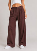 Pantalón Palazzo Mujer Café en Algodón