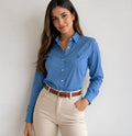 CAMISA MUJER AZUL REY