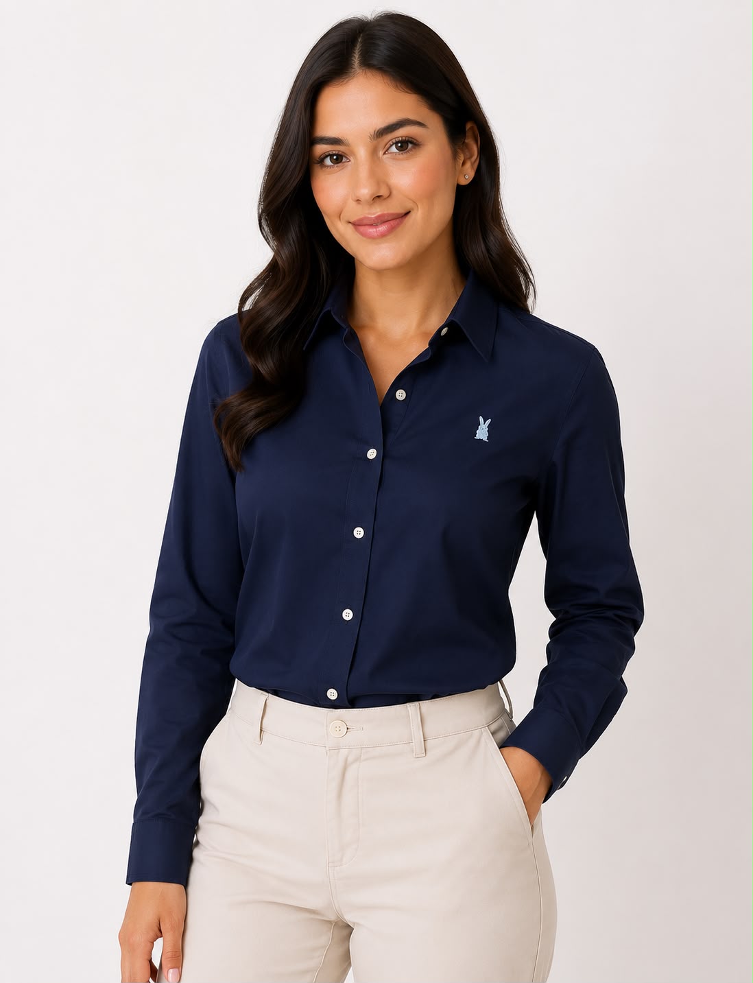 CAMISA MUJER AZUL NAVY