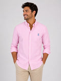 CAMISA HOMBRE MANGA LARGA ROSADA CLARA ALGODON
