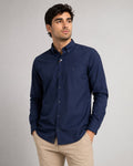 CAMISA HOMBRE AZUL OSCURO MANGA LARGA