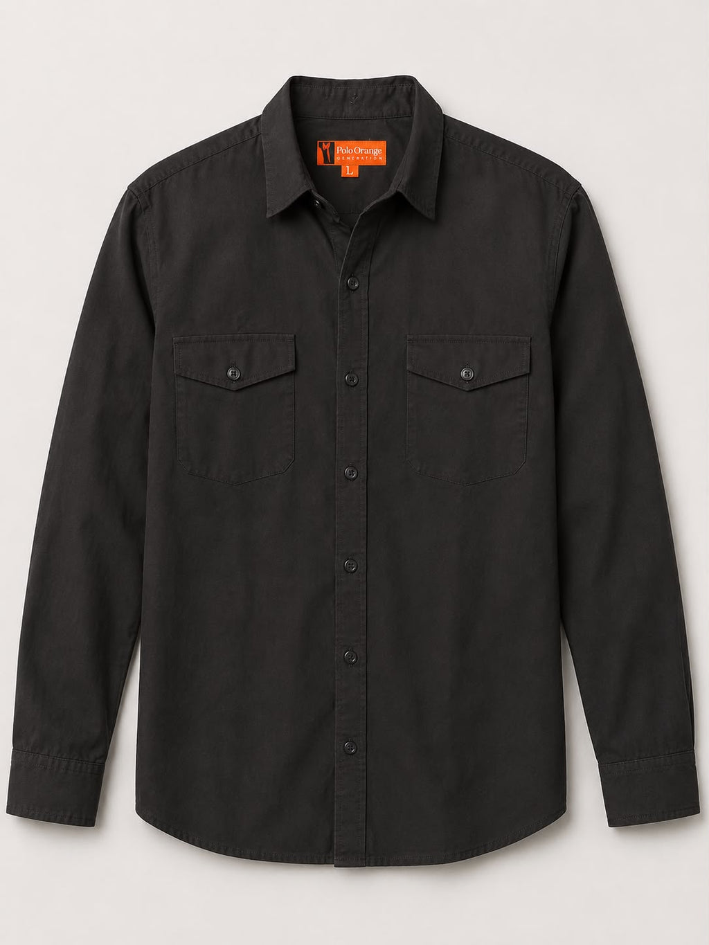 CAMISA HOMBRE CON BOLSILLO Y TAPA EN ALGODON