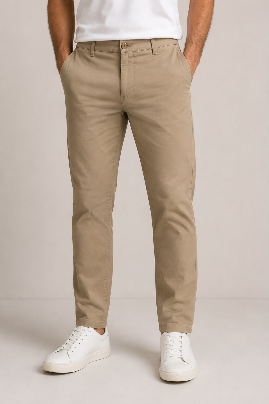 Dril Hombre Habano Slim Fit Tiro Medio