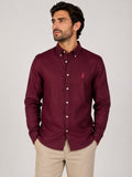 CAMISA HOMBRE VINOTINTO ALGODÓN