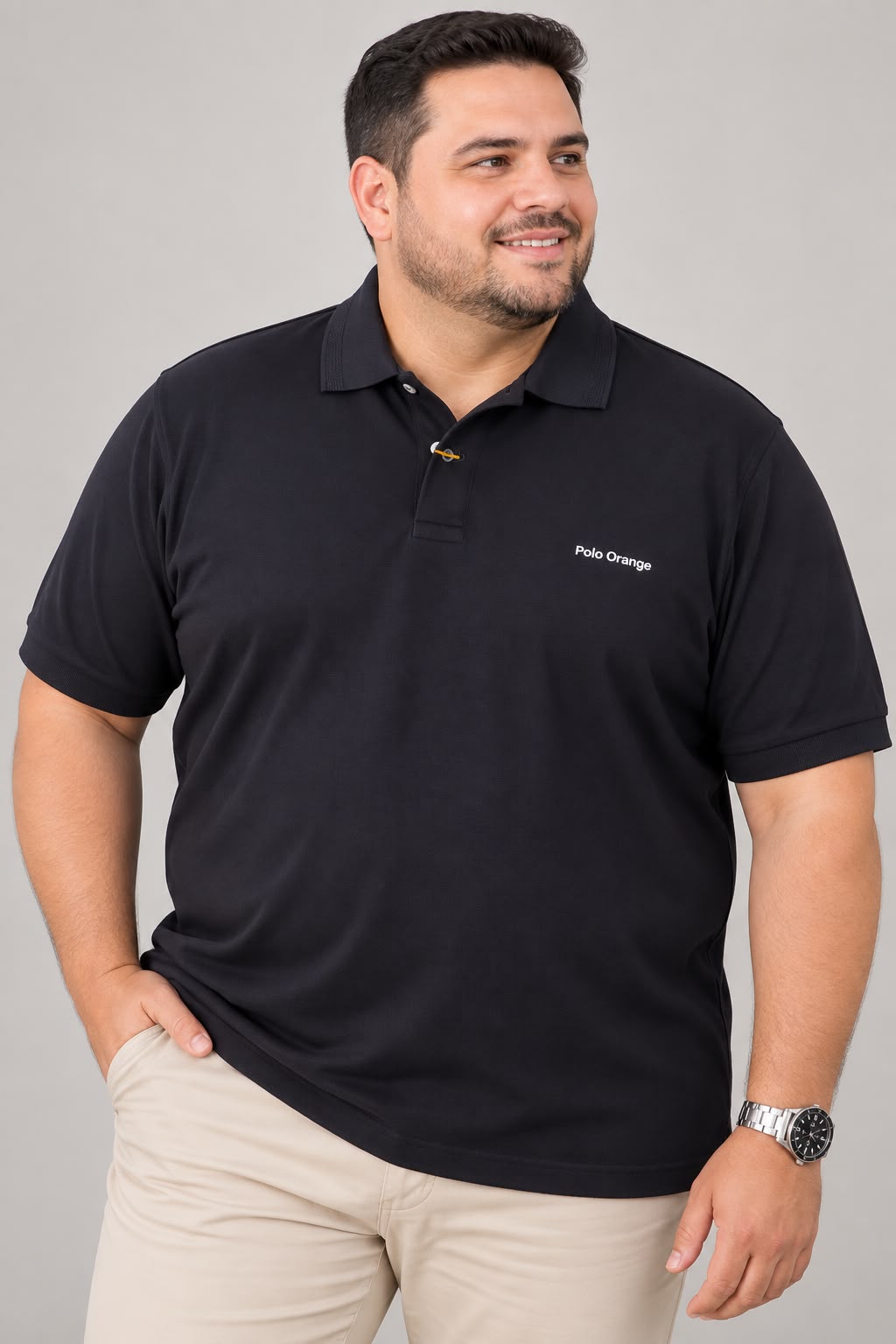 Polo Hombre Negro Algodón Peruano