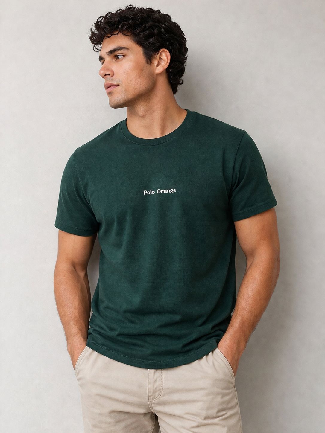 CAMISETA PARA HOMBRE COLOR VERDE MILITAR