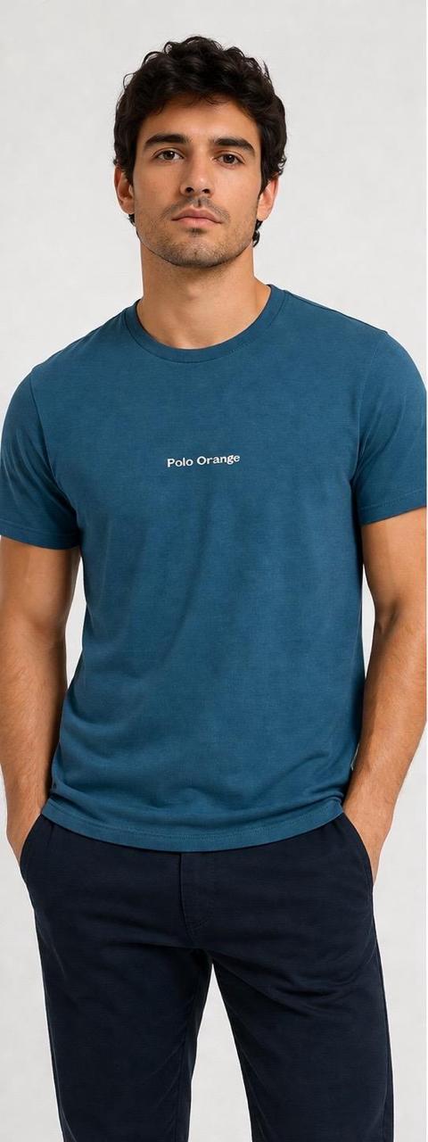 CAMISETA  HOMBRE - COLOR AZUL ACERO