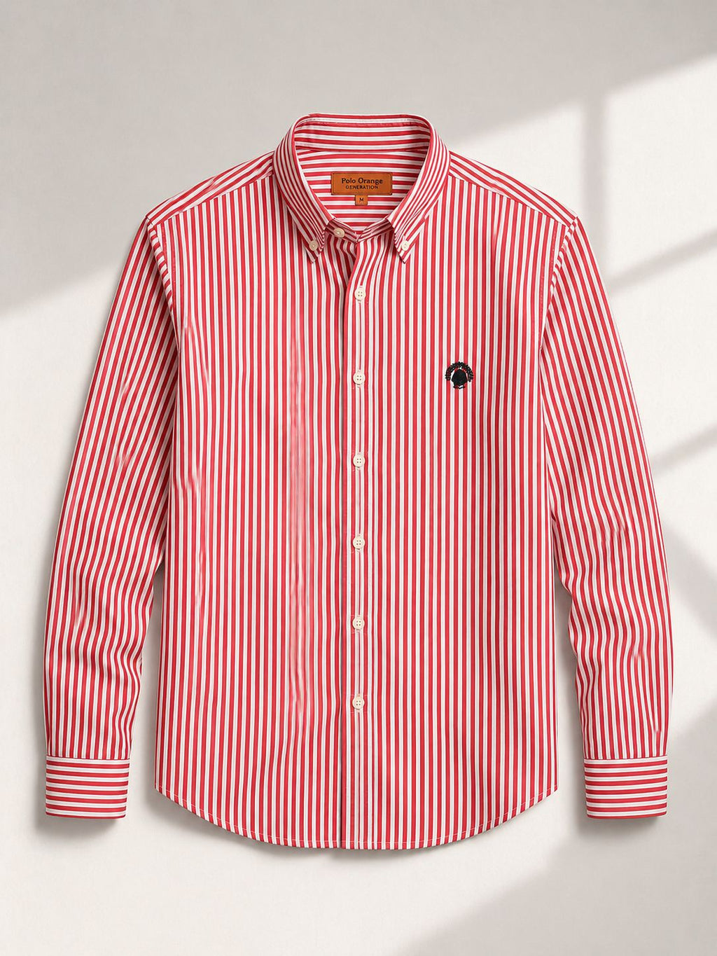 CAMISA PARA HOMBRE RAYAS NARANJA