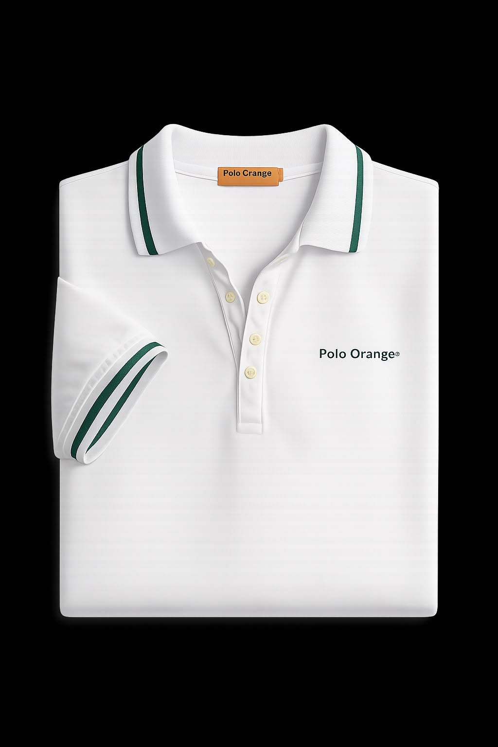 Polo Mujer Blanco con Línea Verde