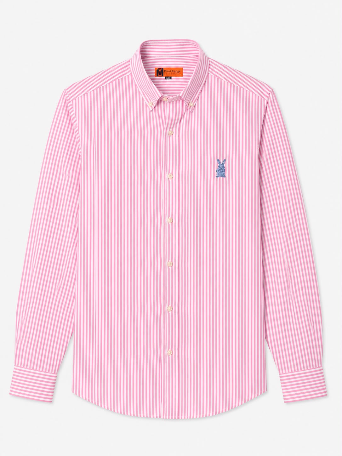 CAMISA HOMBRE MANGA LARGA ROSADA CLARA ALGODON