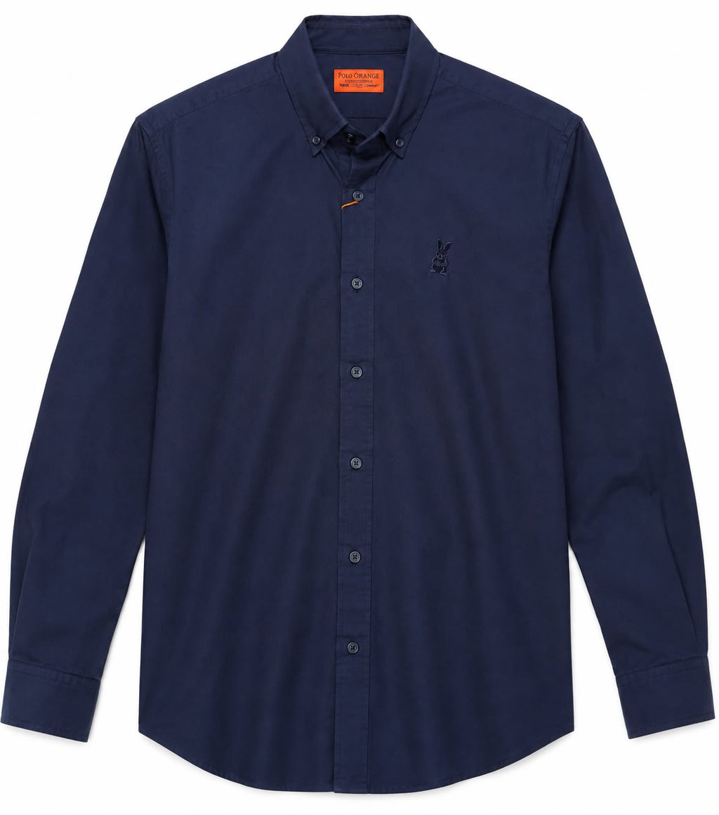 CAMISA HOMBRE AZUL OSCURO MANGA LARGA