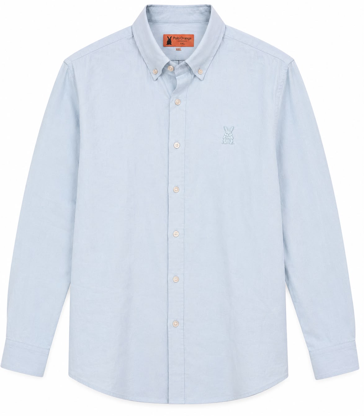 Camisa Hombre Azul Pastel Manga Larga | Algodón