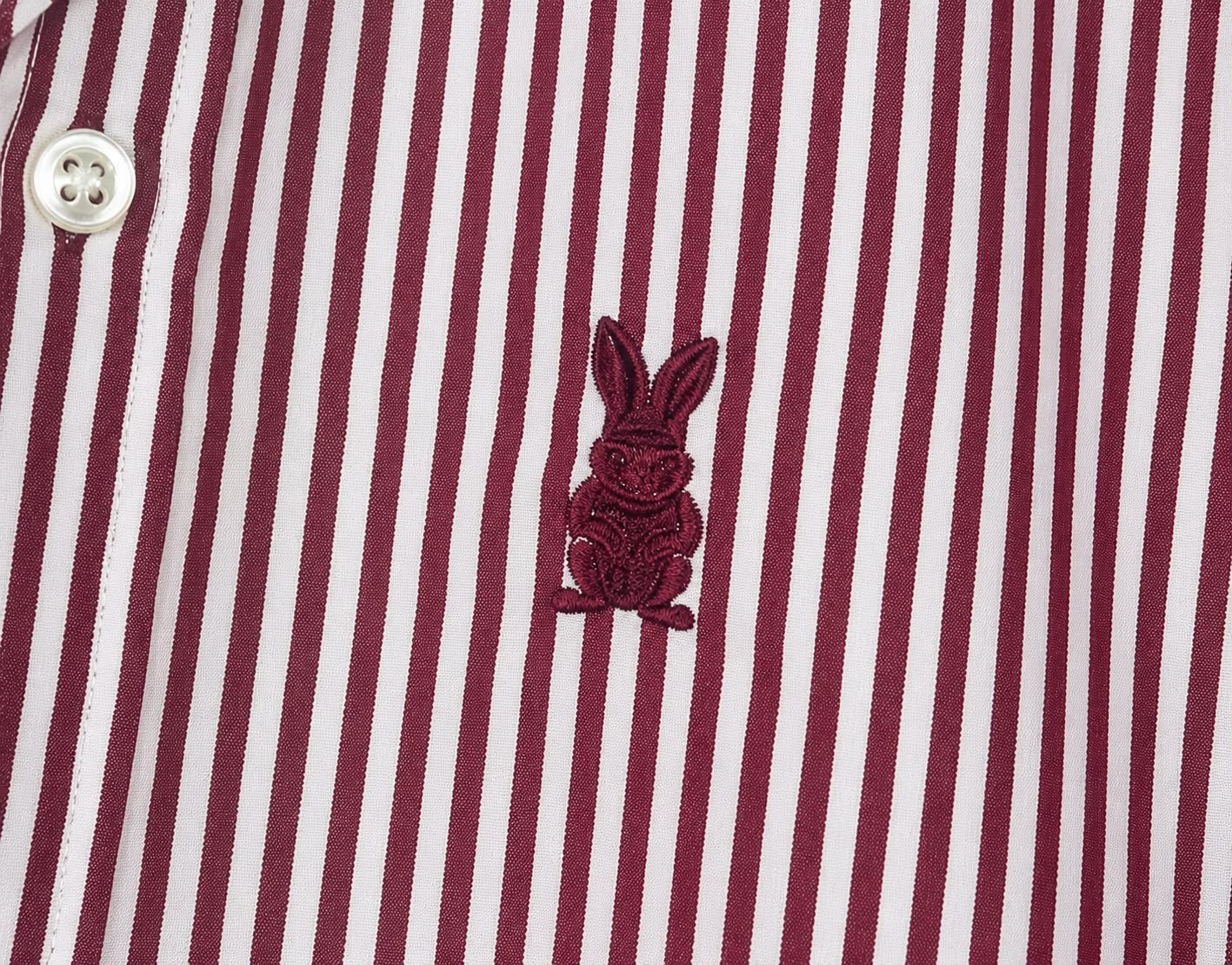 CAMISA HOMBRE RAYA DELGADA VINO TINTO ALGODON