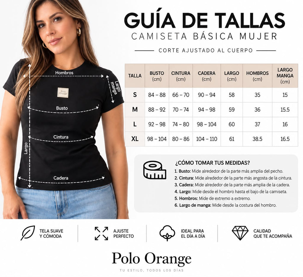 Camiseta para Mujer Negra en Algodón con Logo en Rubber