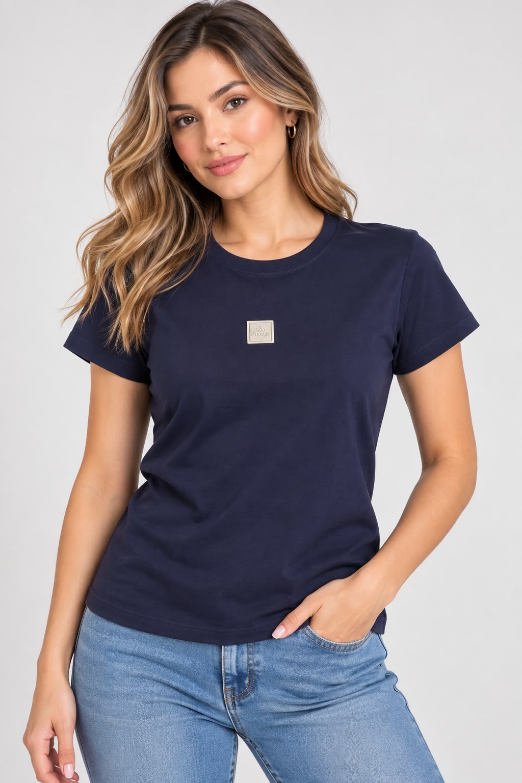 Camiseta para Mujer Azul Navy en Algodón — Diseños Variados