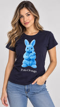 Camiseta para Mujer Azul Navy en Algodón — Diseños Variados