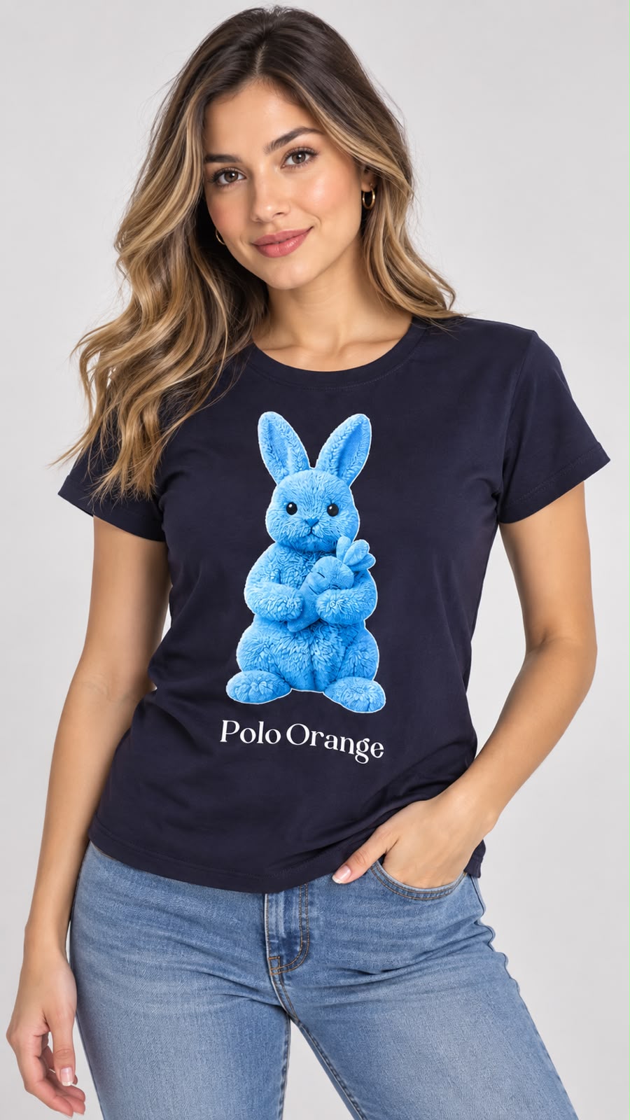 Camiseta para Mujer Azul Navy en Algodón — Diseños Variados