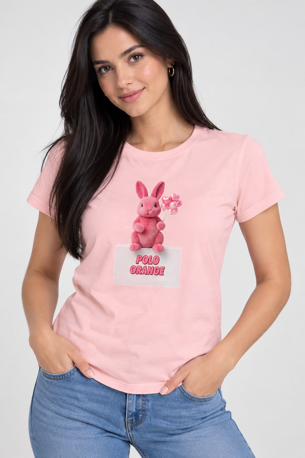 Camiseta para Mujer Rosada Pastel en Algodón