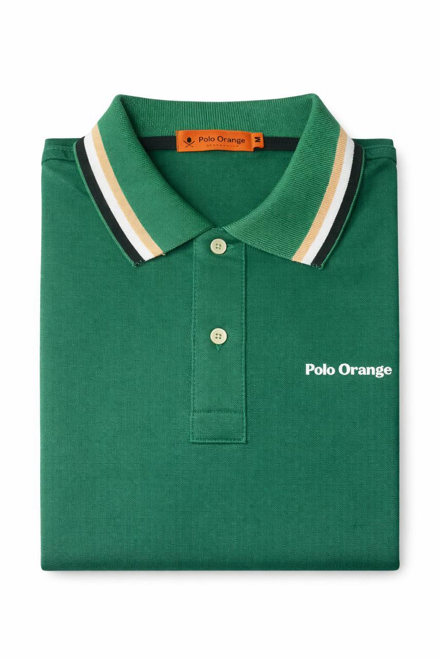 Polo Hombre Verde Jade Algodón Pima Peruano