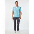 Polo Hombre Azul Cielo Cuello con Diseño Algodón Pima Peruano