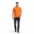 Polo Hombre Naranja Medio Diseño Exclusivo Algodón Suave Premium