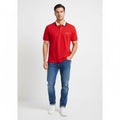 Polo Hombre Rojo Marlboro Diseño en el Cuello Algodón Premium
