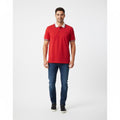 Polo Hombre Rojo Marlboro con Diseño en Cuello y Puños | Algodón Pima