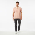 Polo Hombre Rosado Pálido Diseño en Cuello y Mangas Algodón Pima Peruano